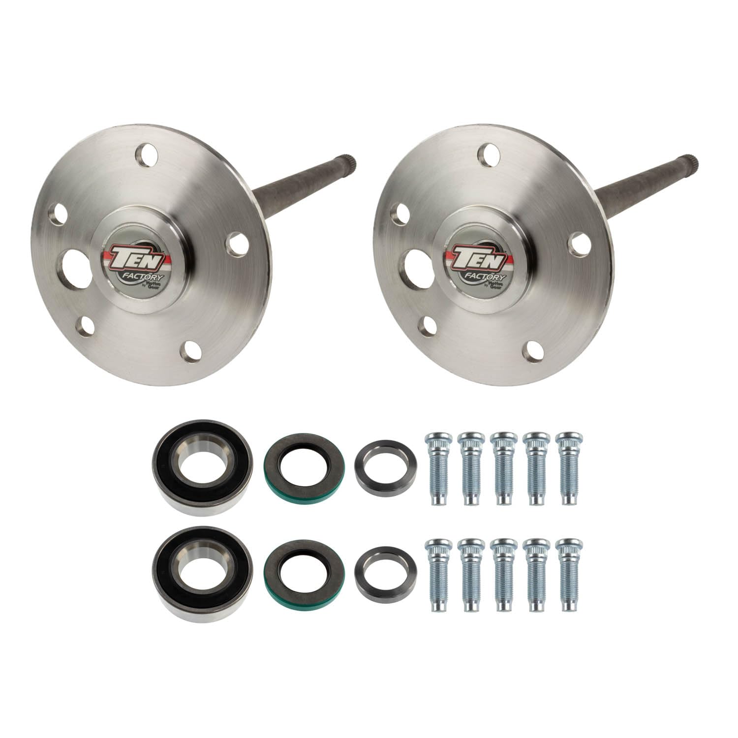 Drive Axle Shaft Assembly TEN Factory MG25226 for Ford 9", 5-Bolt, 31 Spline, 27.25" Shaft Length - Fits 1966-1975 Ford Bronco, Replaces: Motive Gear MG3000-31, Yukon YA F900003
