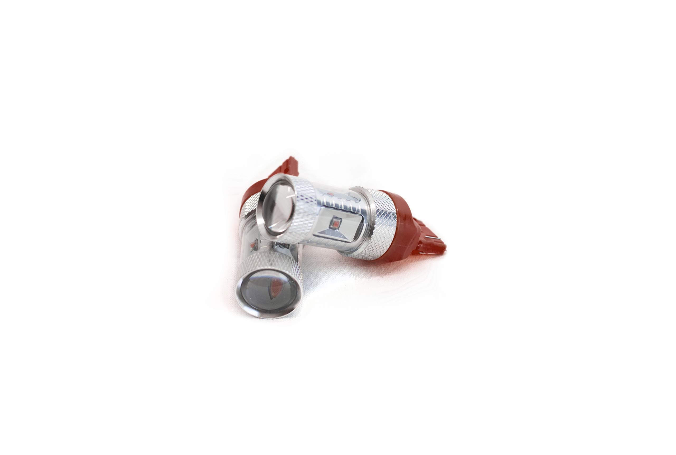 Race Sport Hi Power RS7443HPR - 7443 BLAST Series 30W CREE LED Replacement Bulbs - PAIR (RED Color)