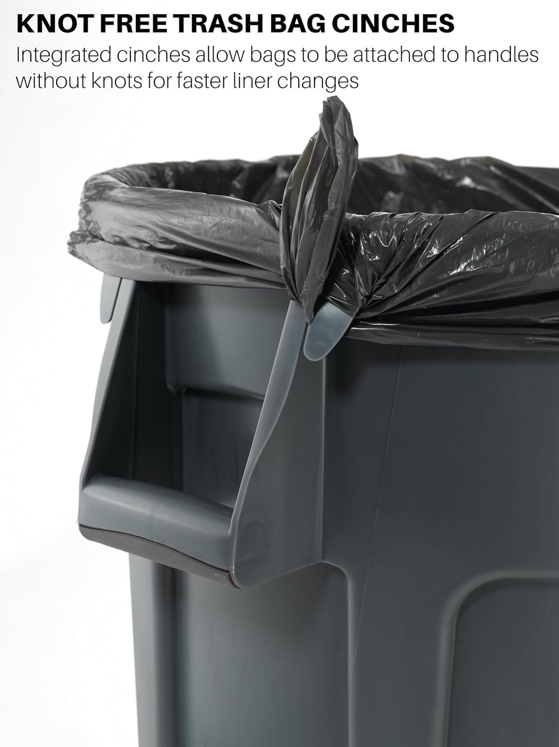 BRUTE Rubbermaid Commercial Products Heavy-Duty Round Trash/Garbage Can, 10-Gallon, Gray, Outdoor Waste Container for Landscapers/Construction/Restaurants/Office/Warehouse/Commercial Environments