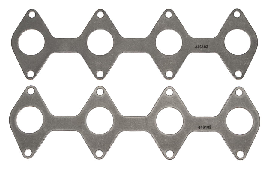 SCE Exhaust Gaskets Header/Manifold Gasket, 1.500 in Round Port, 0.150 in Thick, Graphite, Ford Modular, Pair