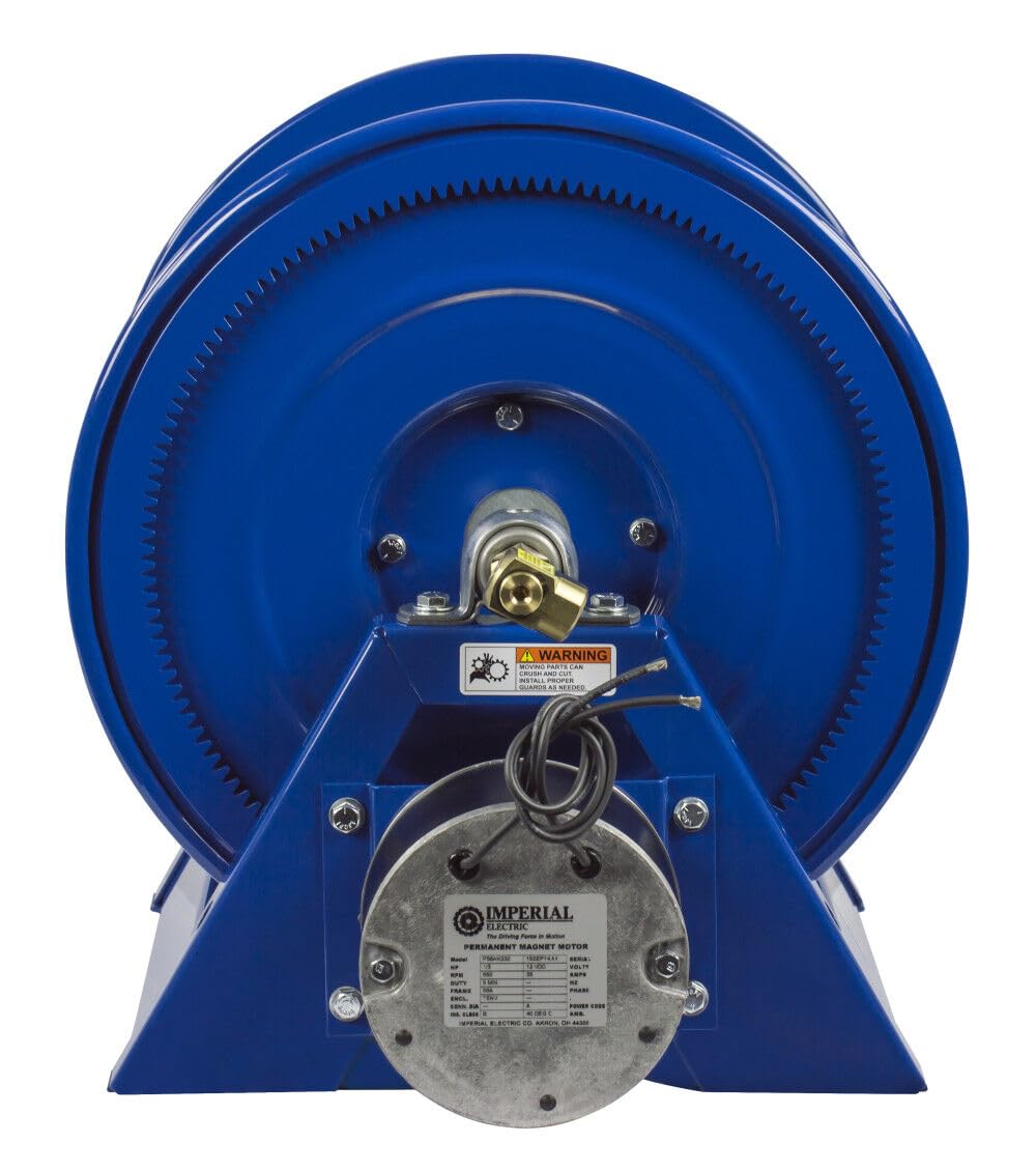 Electric 12V DC Coxreels 1125-4-100-E Motor Rewind Hose Reel: 1/2" I.D., 100' hose capacity, less hose, 3000 PSI