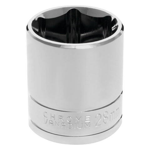 W32228 Performance Tool 1/2 Drive 28mm 6 Point Chrome Vanadium Socket