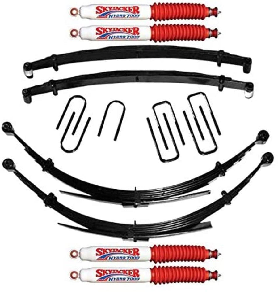 Skyjacker Suspension Lift Kit D400BKS-H w/Shock 4 in. Lift Incl. Front/Rear Leaf Springs Front/Rear U Bolt Kits Front Bushing Kit