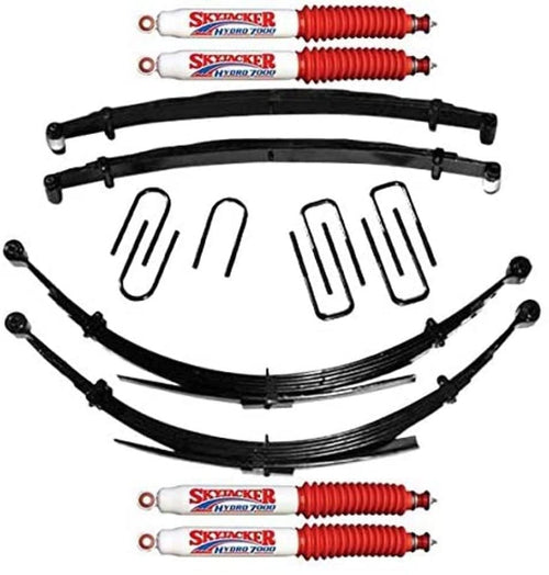Skyjacker Suspension Lift Kit D800BKS-H w/Shock 8 in. Lift Incl. Front/Rear Leaf Springs Front/Rear U Bolt Kits Front Bushing Kit