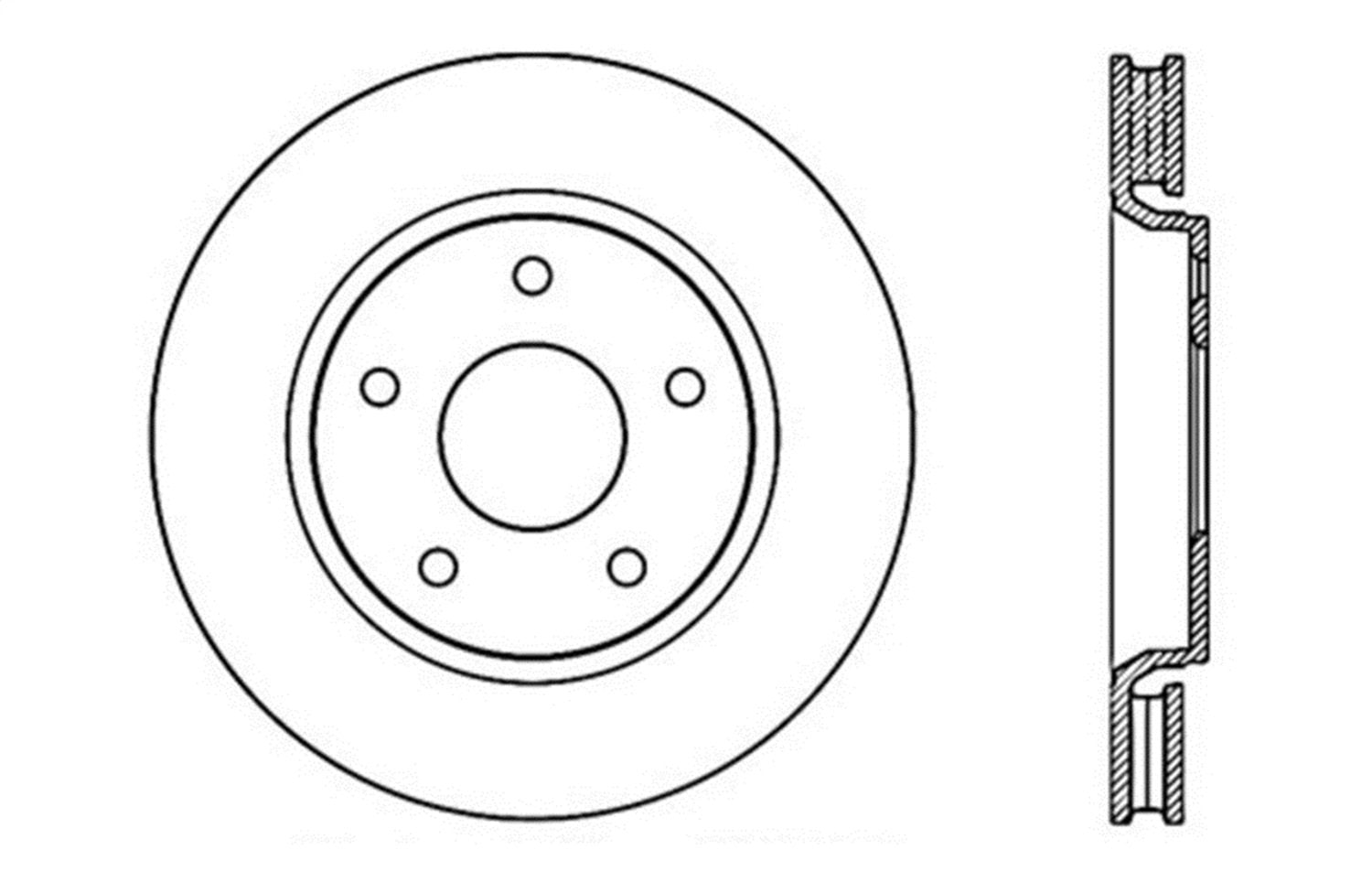Sport Drilled/Slotted Brake Rotor StopTech 127.67069L (Front Left), 1 Pack
