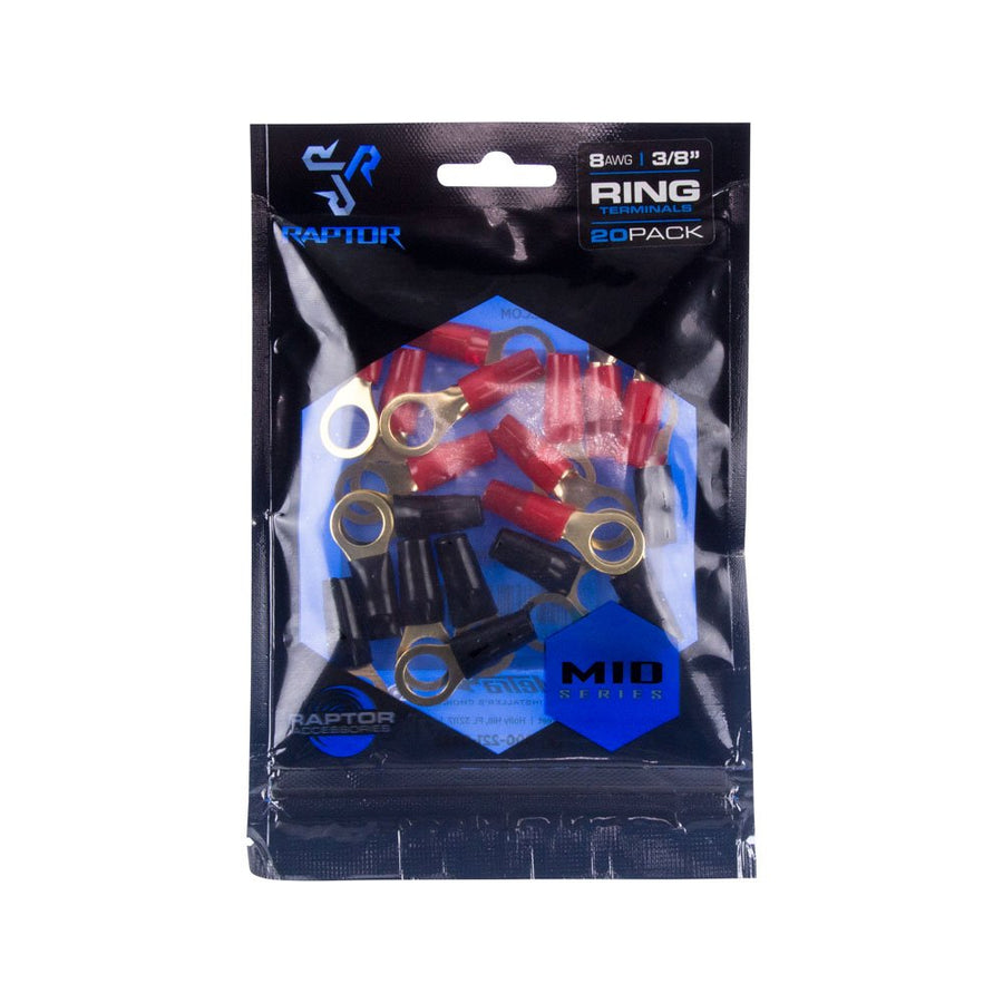 Raptor MID SERIES R838RT - 8 AWG Gold Ring Terminals