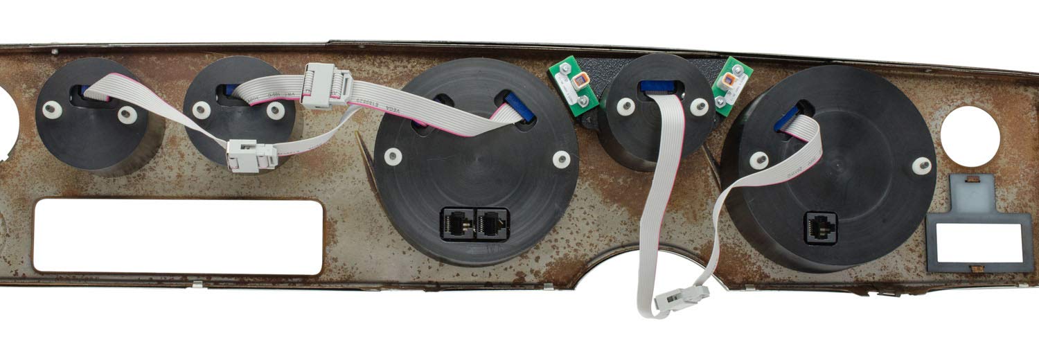 Dakota Digital 70-81 Pontiac Firebird Dash Analog Gauge Cluster Kit Silver Blue VHX-70P-FIR-S-B