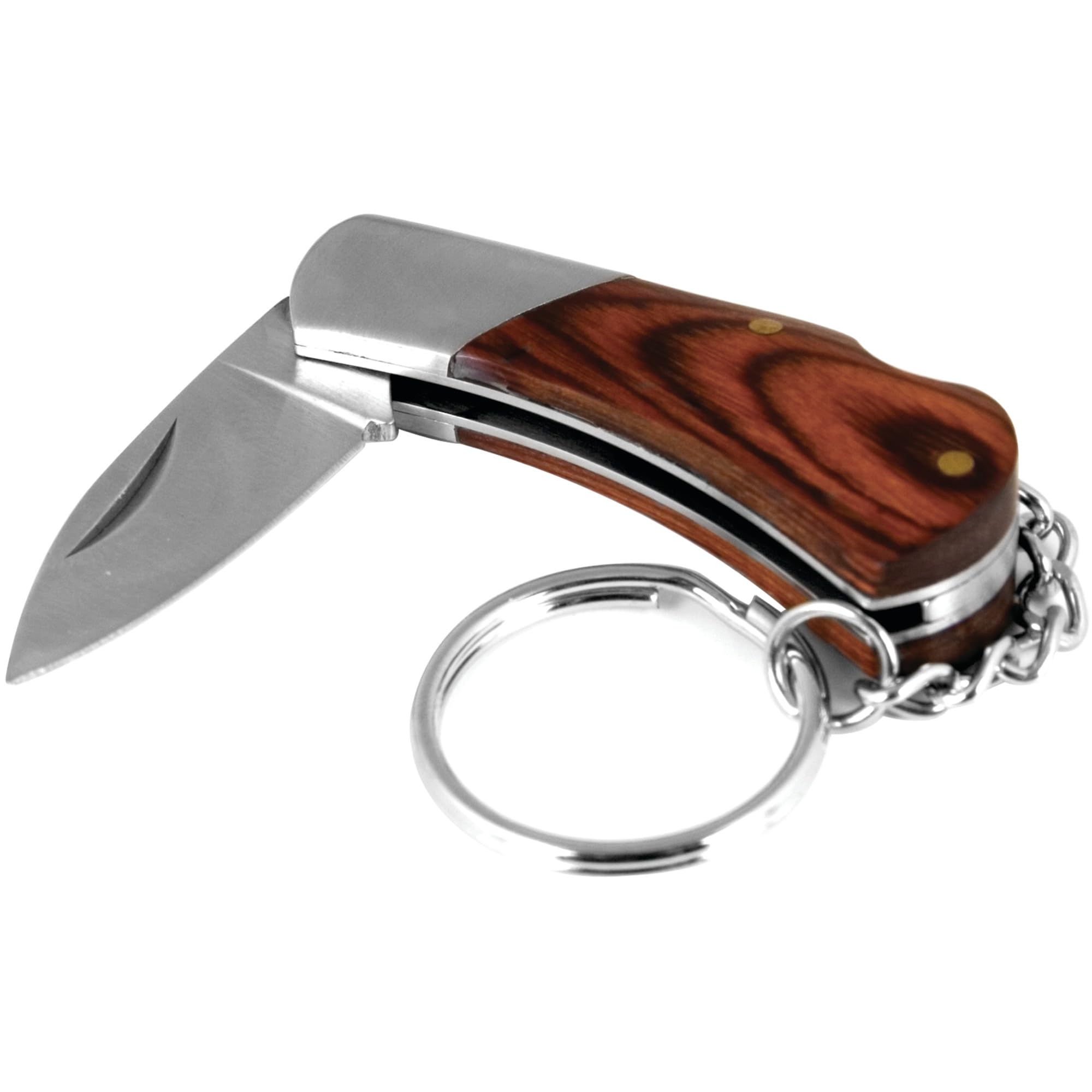 Pocket Knife Performance Tool W3209 with Wood Handle and Keychain, 1-5/8-Inch Stainless Steel Blade, Small Fishbowl, US Patents D673370 and D685580