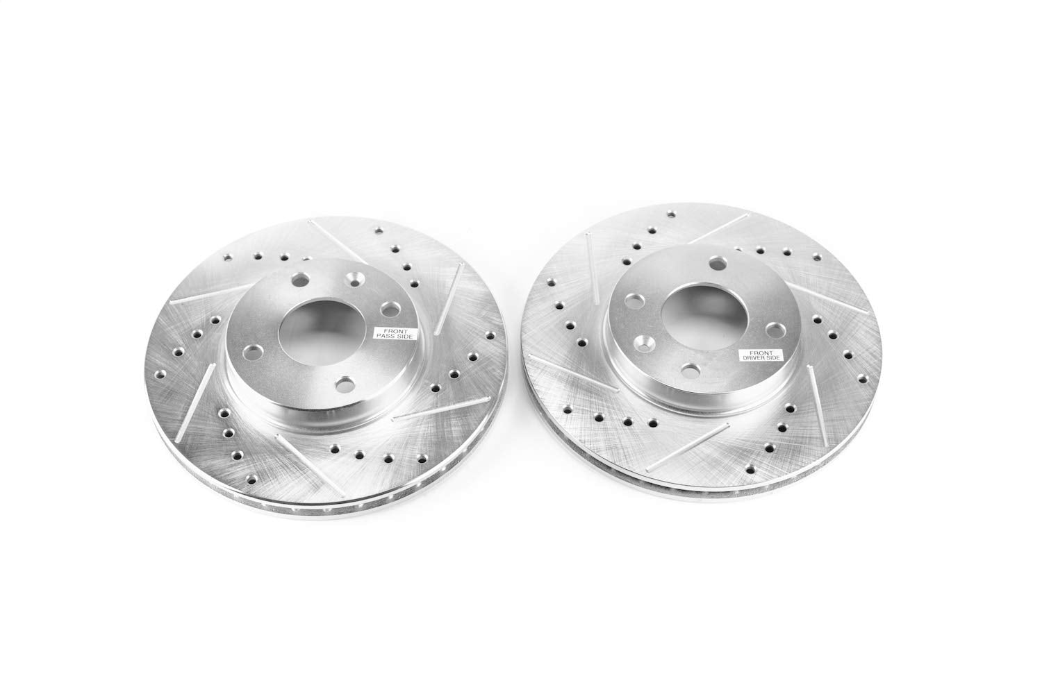 Power Stop AR84101XPR Front Brake Rotor Pair Drilled and Slotted For Chevrolet Spark 2016-2022 [Model Specific]