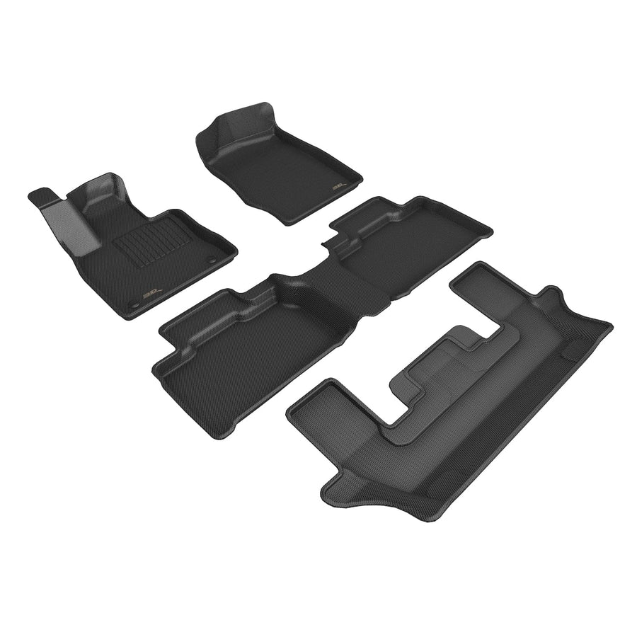 Kagu Floor Mat 3D MAXpider Custom Fit (Black) Compatible with Ford Explorer 2021-2026 Bucket Seats - Full Set