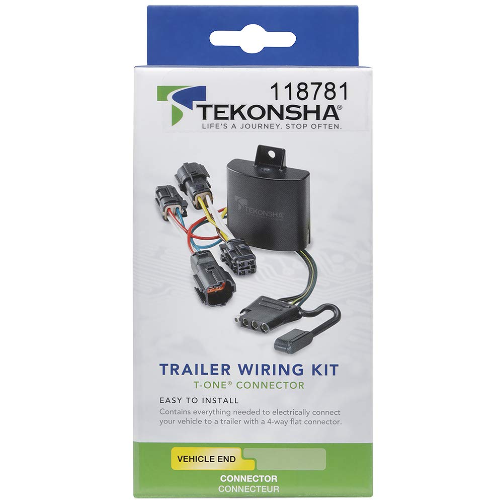 T-One® T-Connector Harness, Tekonsha 4-Way Flat, Compatible with Select Honda Odyssey