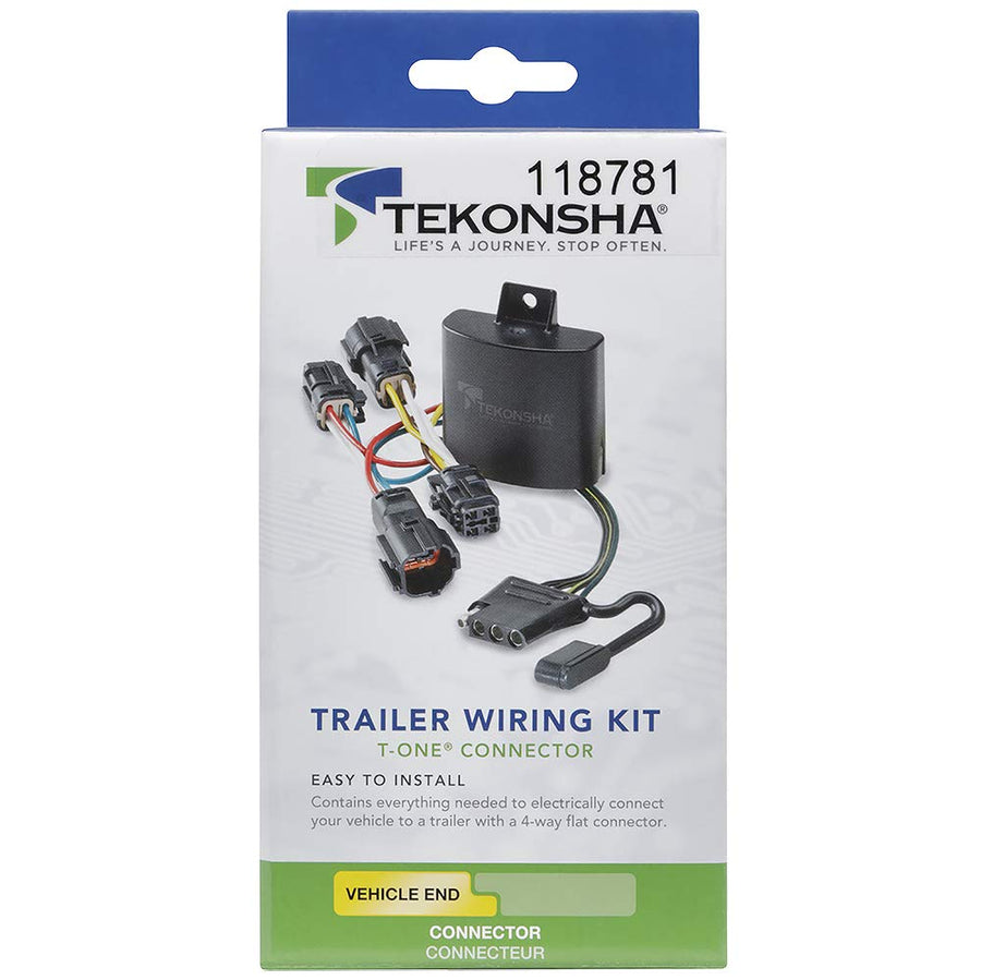 T-One® T-Connector Harness, Tekonsha 4-Way Flat, Compatible with Select Honda Odyssey