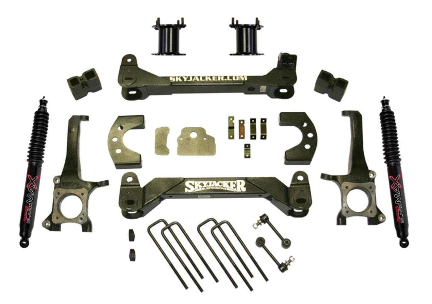 Skyjacker Suspension Lift Kit TU745BKB w/Shock 4.5 in. Lift Incl. Front Strut Spacer Block U Bolts Brake Line Brackets