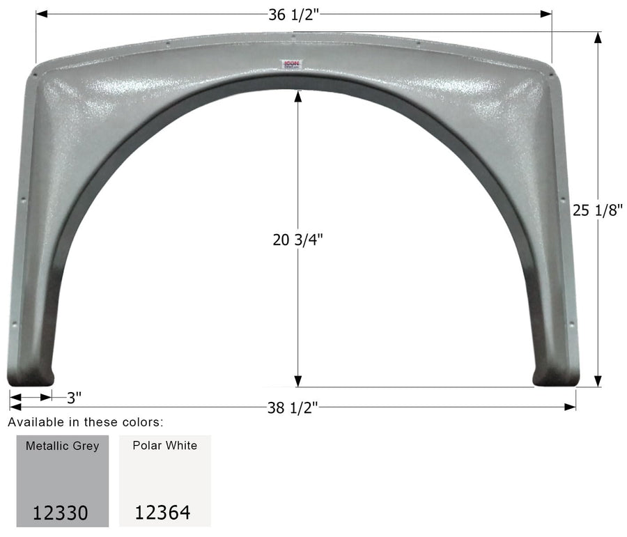 Fender Skirt ICON, Single, Gulf Stream, FS2330, Polar White