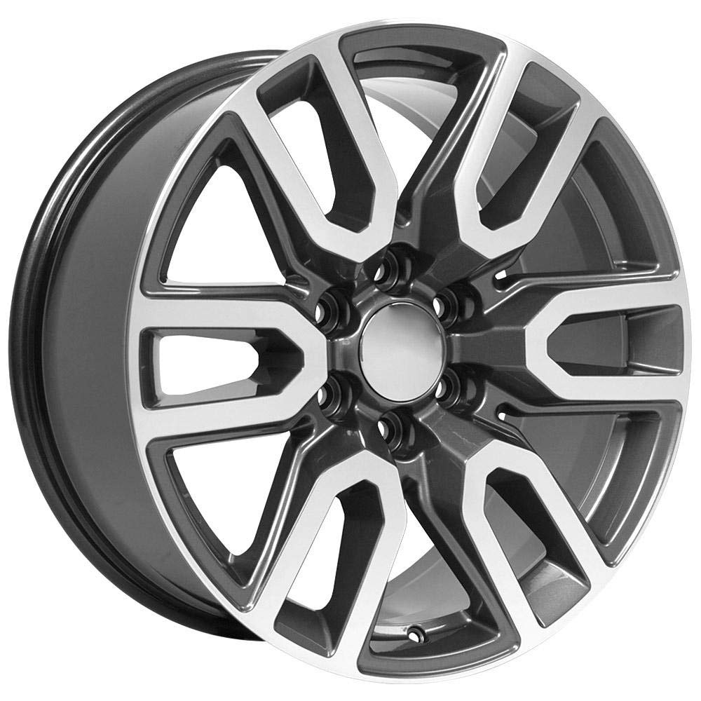 20 Inch OE Wheels CV36 Rim Fits Sierra 1500 Style 6x139.7 20x9 Gloss Gunmetal Machined - Hollander 5914 (1)