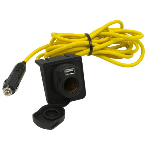 12 Foot Wilson Extension Cord with 12 Volt Adapter and USB Port (305203ECUSB)