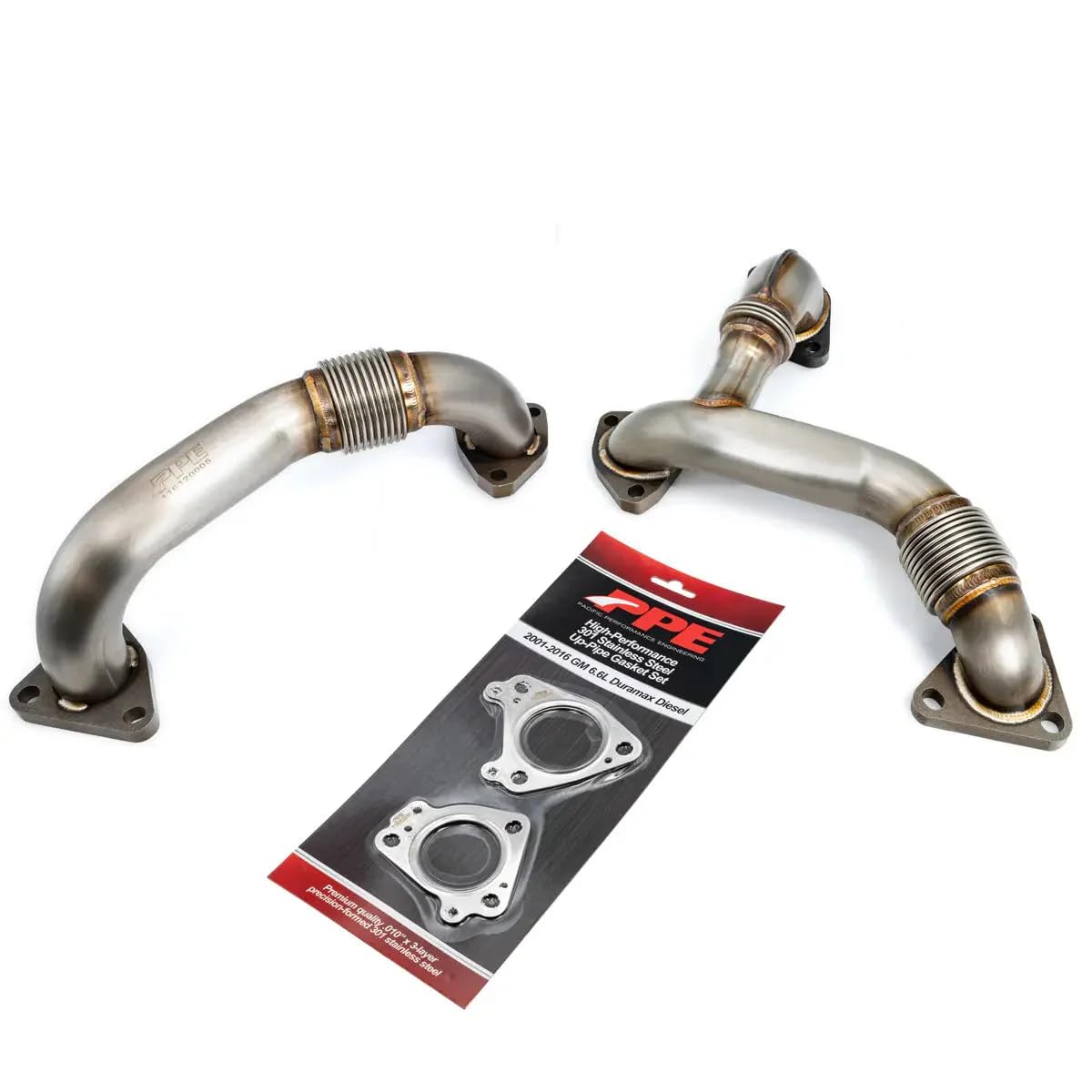 2006-2007 GM Pacific Performance Engineering 6.6L Duramax OEM Length Replacement High Flow Up-Pipes
