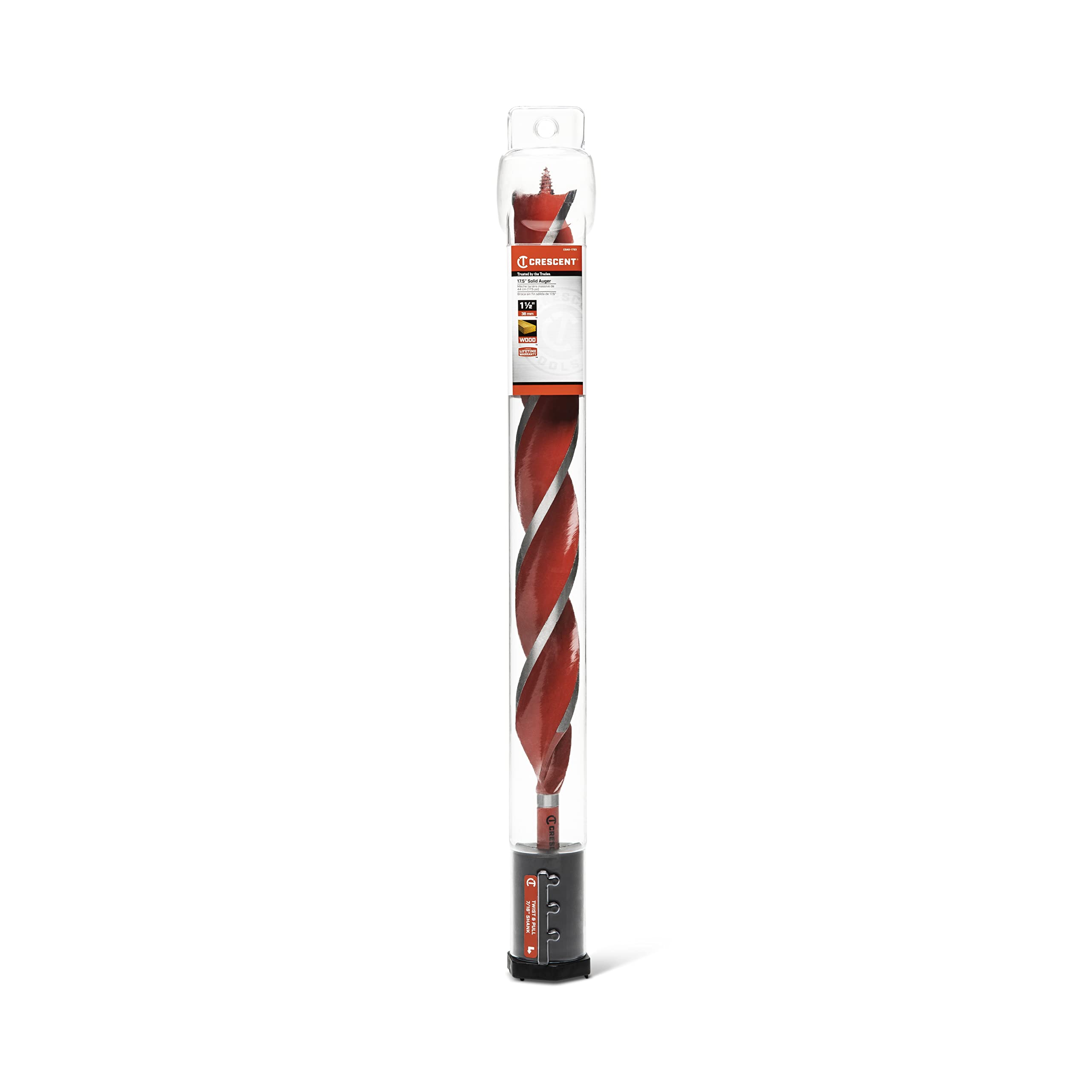 Solid Crescent Auger Drill Bit | 17" x 1-1/2" | CDAG-1753