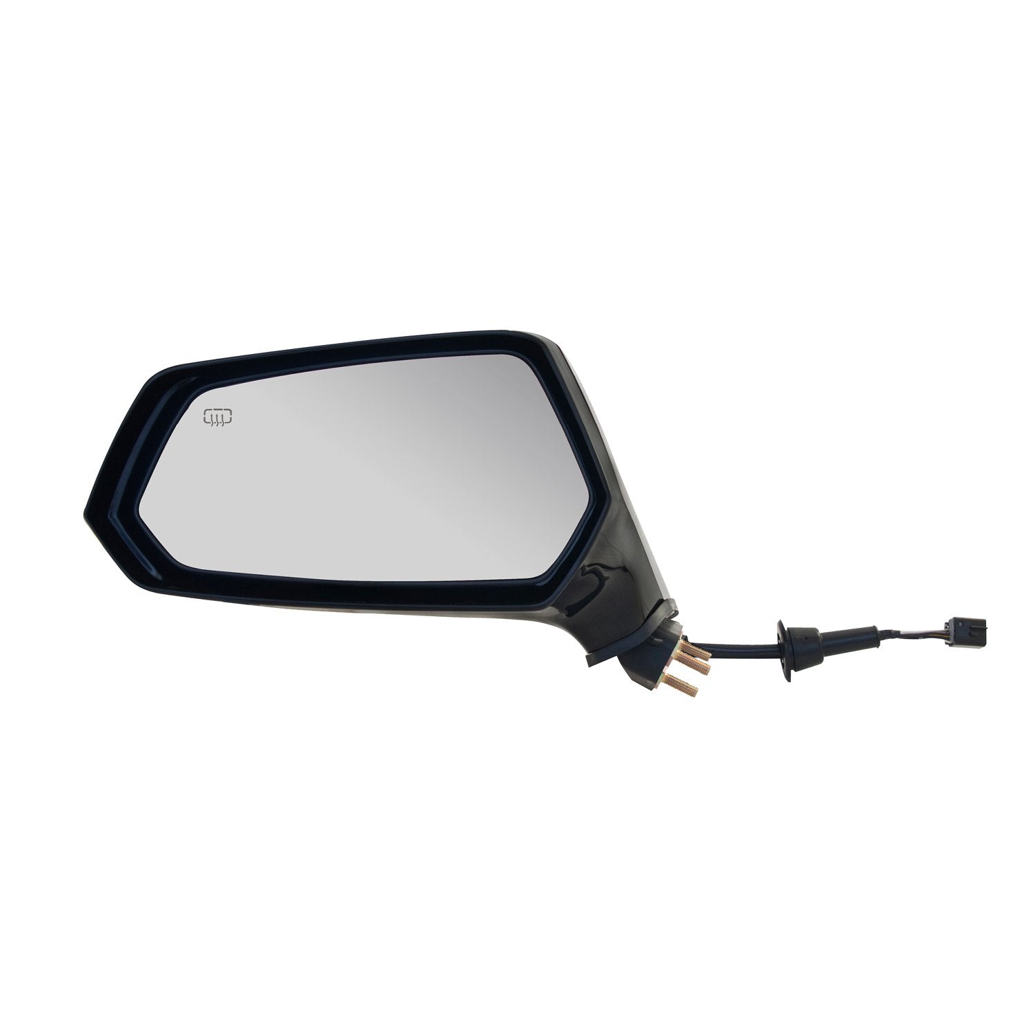 Driver Side Fit Mirror for Chevrolet Camaro Coupe, Convertible, Black PTM, Non-Foldaway, w/o auto dimming, Heated Power