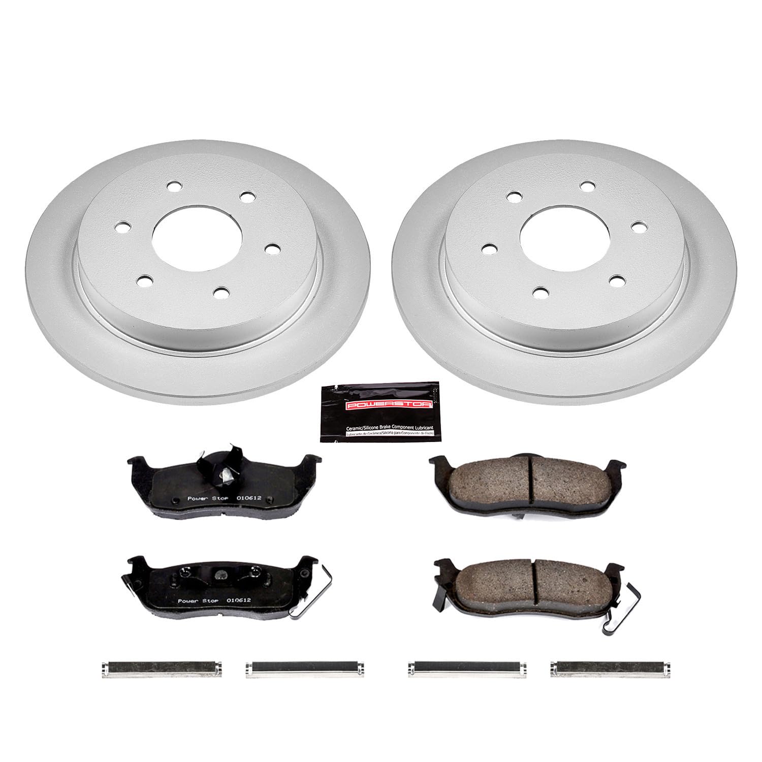 Coated Brake Rotor & Ceramic Brake Pads Power Stop CRK2445- rear