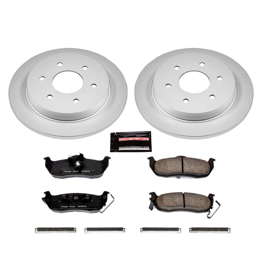 Coated Brake Rotor & Ceramic Brake Pads Power Stop CRK2445- rear