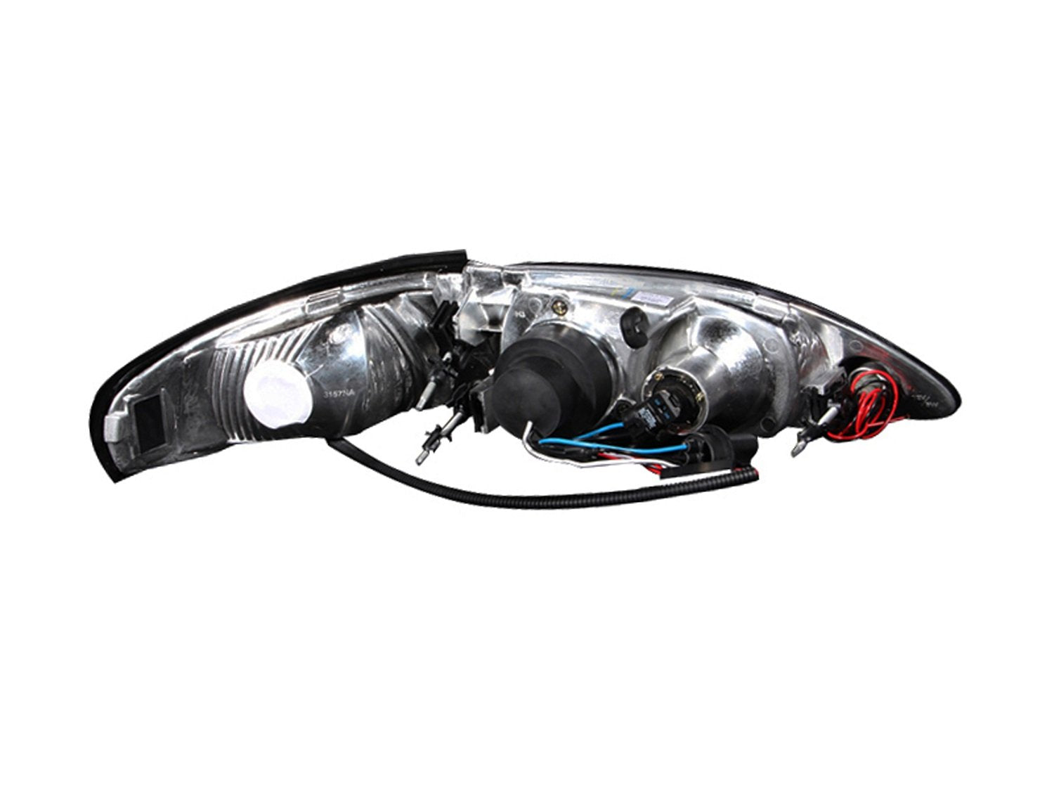 Ford Mustang Anzo USA 121038 Projector 1Pc with LED Halo Black Headlight Assembly - (Sold in Pairs)