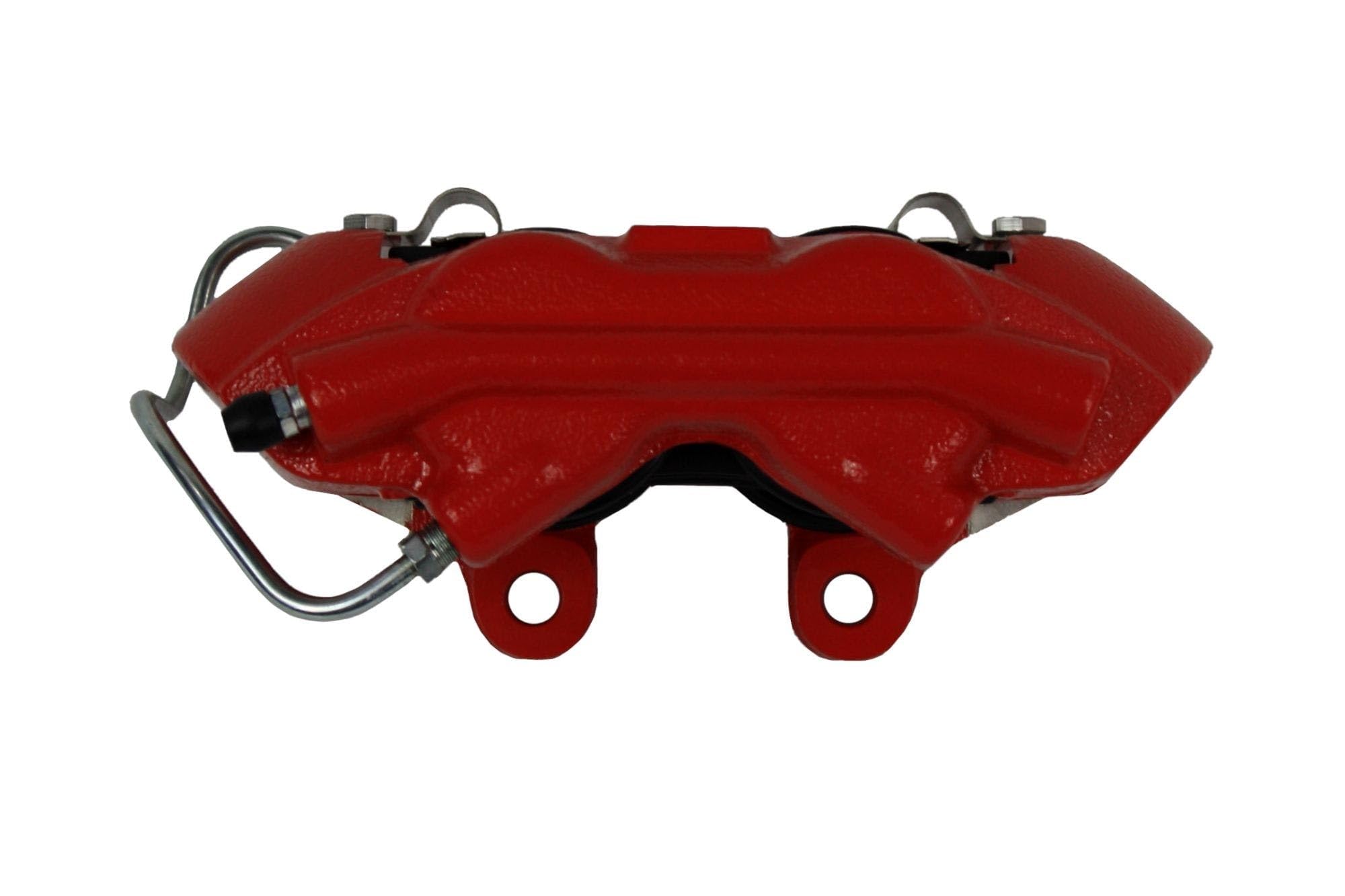 1964-1966 Ford Mustang Front Manual Disc Brake Conversion Kit with MaxGrip XDS Rotors and Red Calipers
