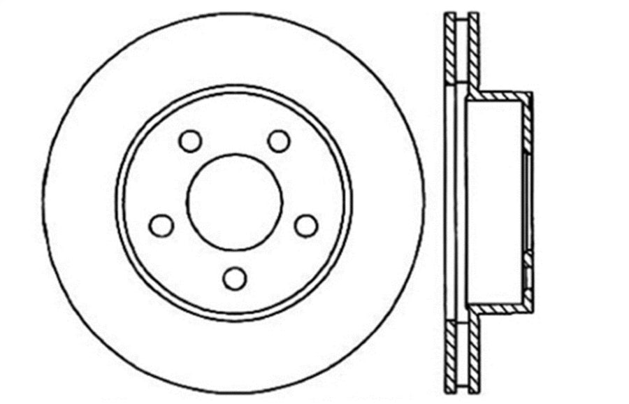 Sport Drilled/Slotted Brake Rotor StopTech 127.65054L (Front Left), 1 Pack
