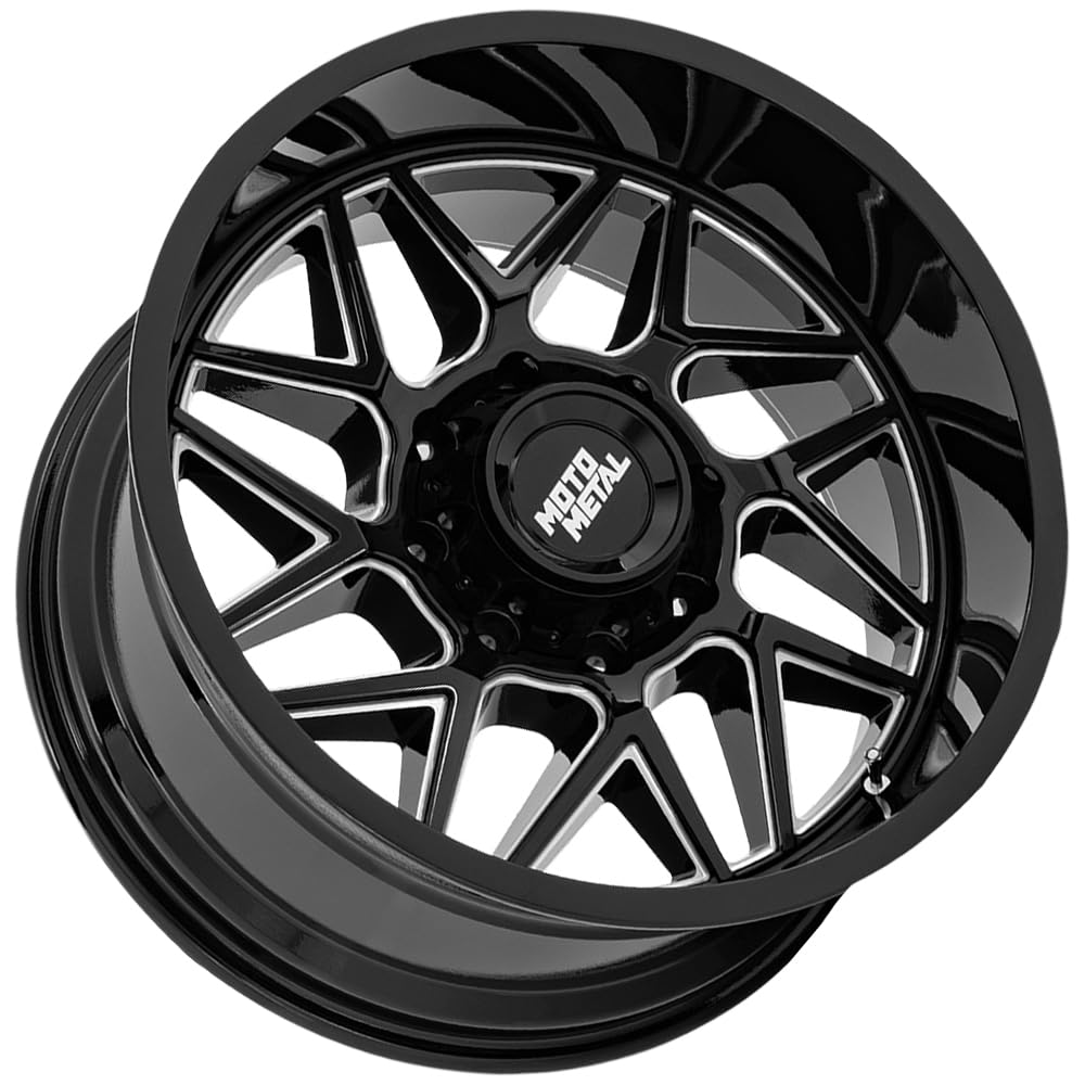 20X10 Moto Metal 5X5.0 4.79-18mm GLOSS BLACK MILLED - MO812BE20105018N