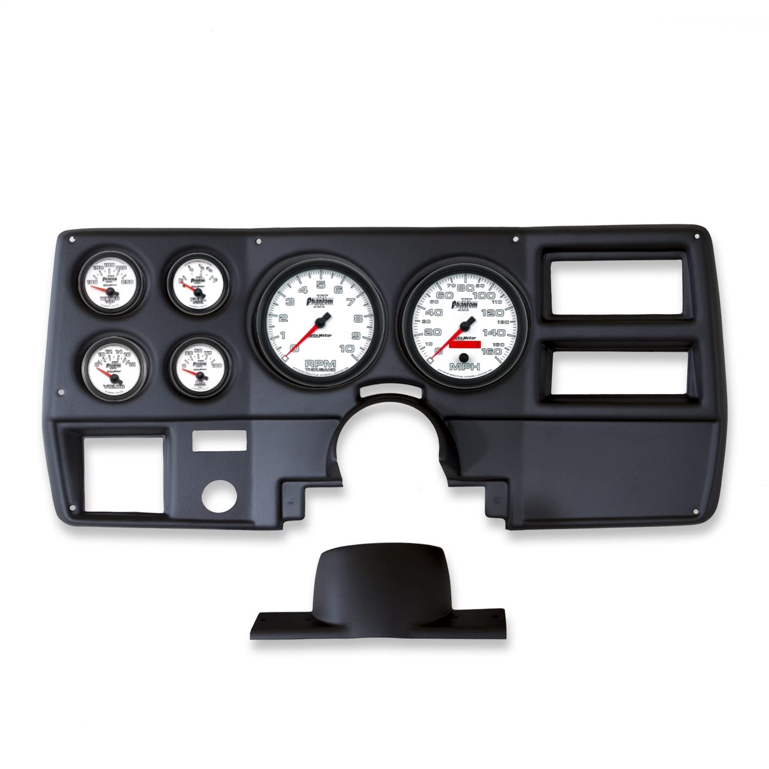 Chevy Truck/Suburban AutoMeter Direct Fit Dash Kit, 73-83, Tach/Mph/Fuel/Oilp/Wtmp/Volt, Phantom Ii (2137-10)