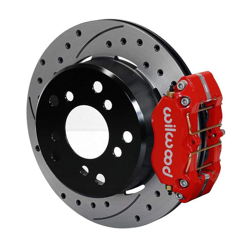 DPL P/S Park Brake Kit WILWOOD 140-13664-DR, Drilled, Red Big Ford New 2.38" Off, Bronco 5 x 5.50