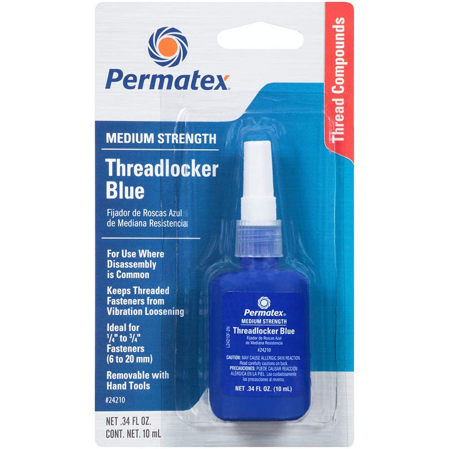 Permatex ITW Devcon 24210 Medium Strength Threadlocker, 10mL Bottle, Blue