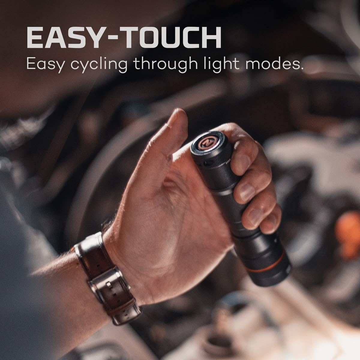 500 NEBO NEWTON Battery Powered Portable Flashlight | 500 Lumens, 4 Light Modes, Handheld LED Flashlight for EDC & Emergencies, Powerful Magnetic Base, Waterproof, Includes 3x AA Batteries