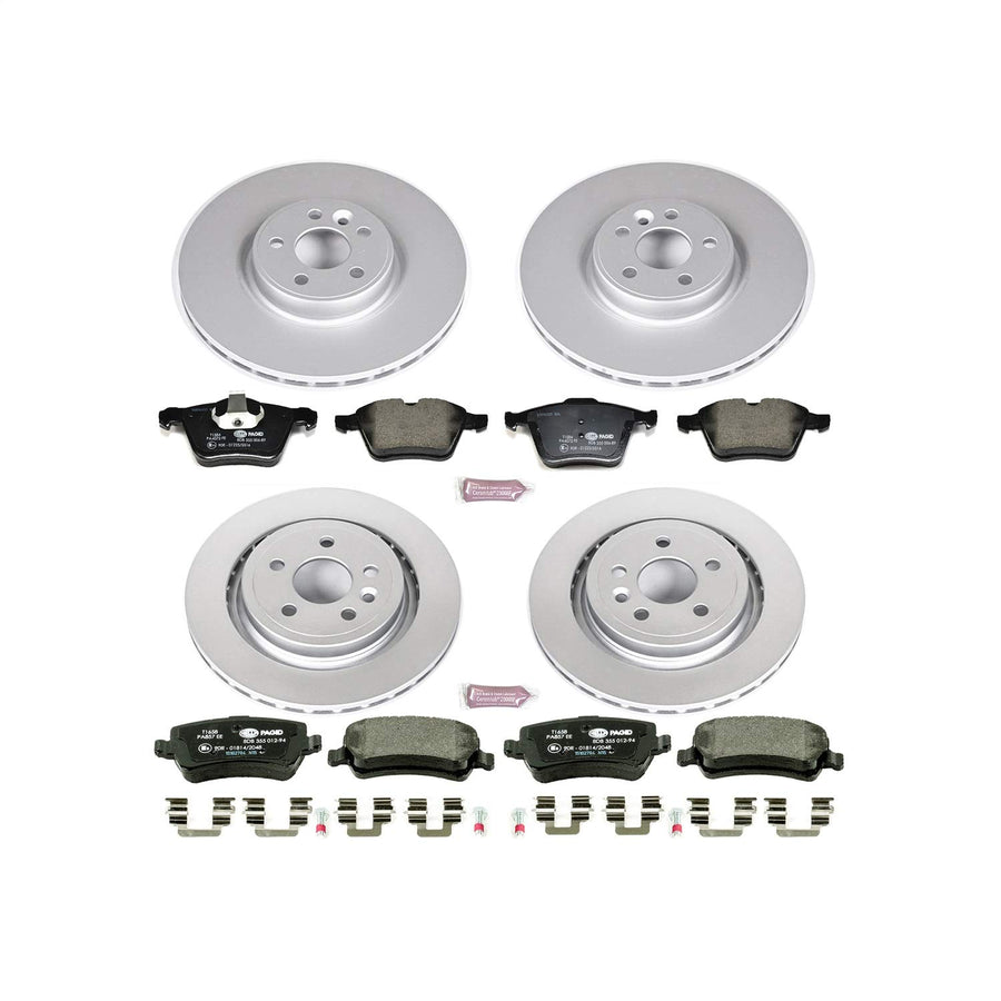 Power Stop ESK5617 Euro-Stop Front & Rear Brake Kit For Volvo S60 2011-2014, Volvo S80 2007-2014 [Model Specific]