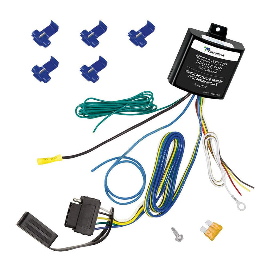 Tekonsha ModuLite® HD Protector w/Integrated Circuit & Overload Protection & 5-Flat Connector for Backup Light or Surge Brake Lockout Circuit