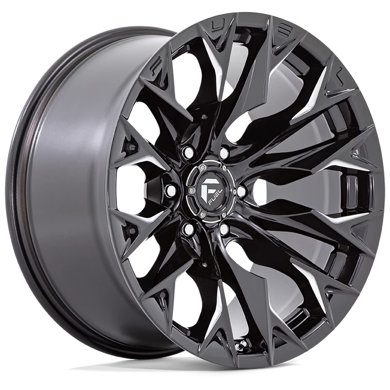 FLAME FUEL OFF-ROAD 20X9 6X5.5 5.79 20mm GLOSS BLACK MILLED - D80320908457
