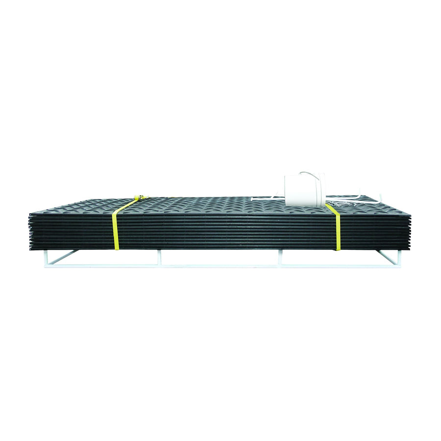 TuffTrak Ground Protection Mat AlturnaMAT Pak - 12-Pc. Set, Black, 8ft.L x 3ft.W, Diamond Plate Tread Design, Model Number AMCP3