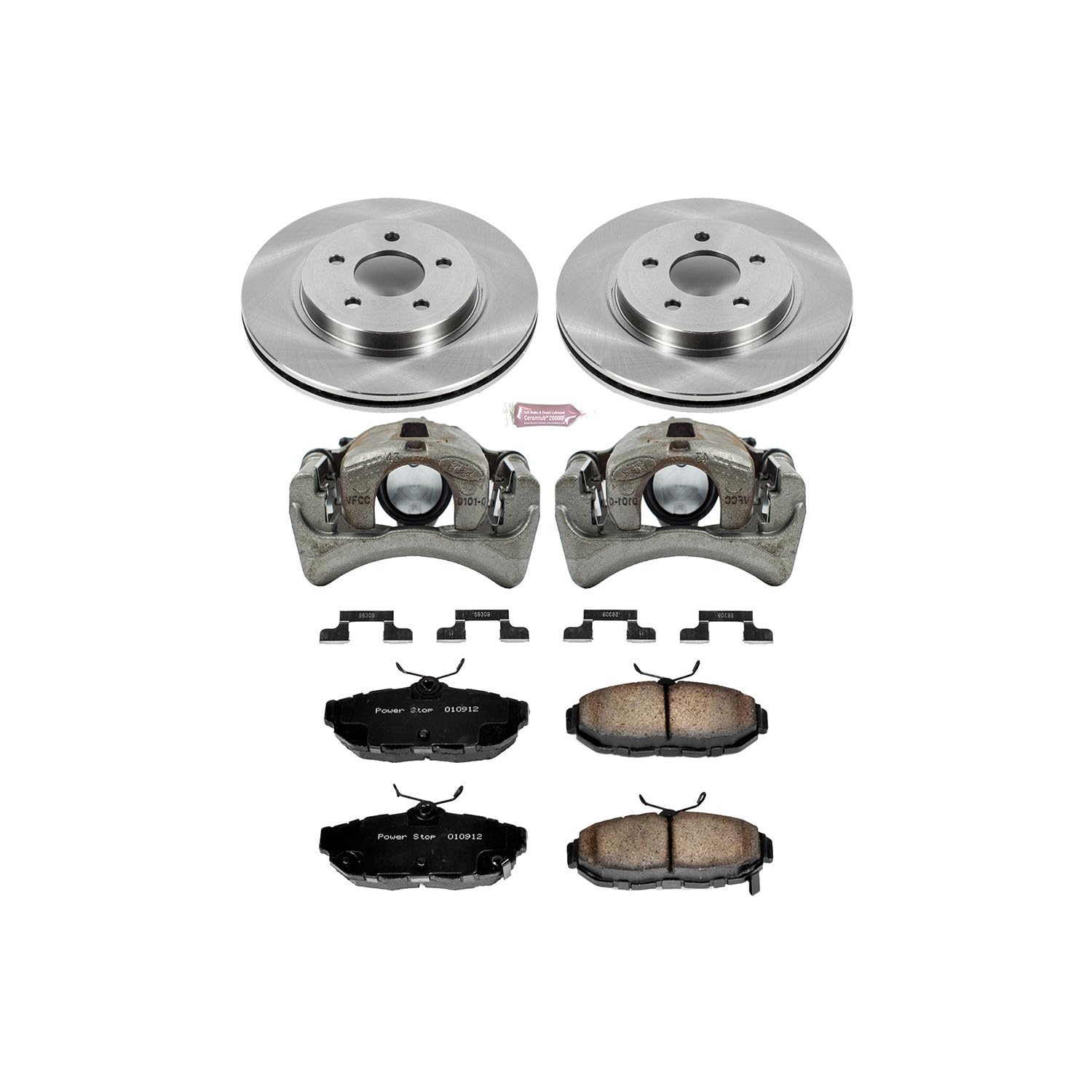 Power Stop KCOE4749 1-Click OE Replacement Brake Kit with Calipers For Ford Mustang Autospecialty 2011-2014 [Model Specific]