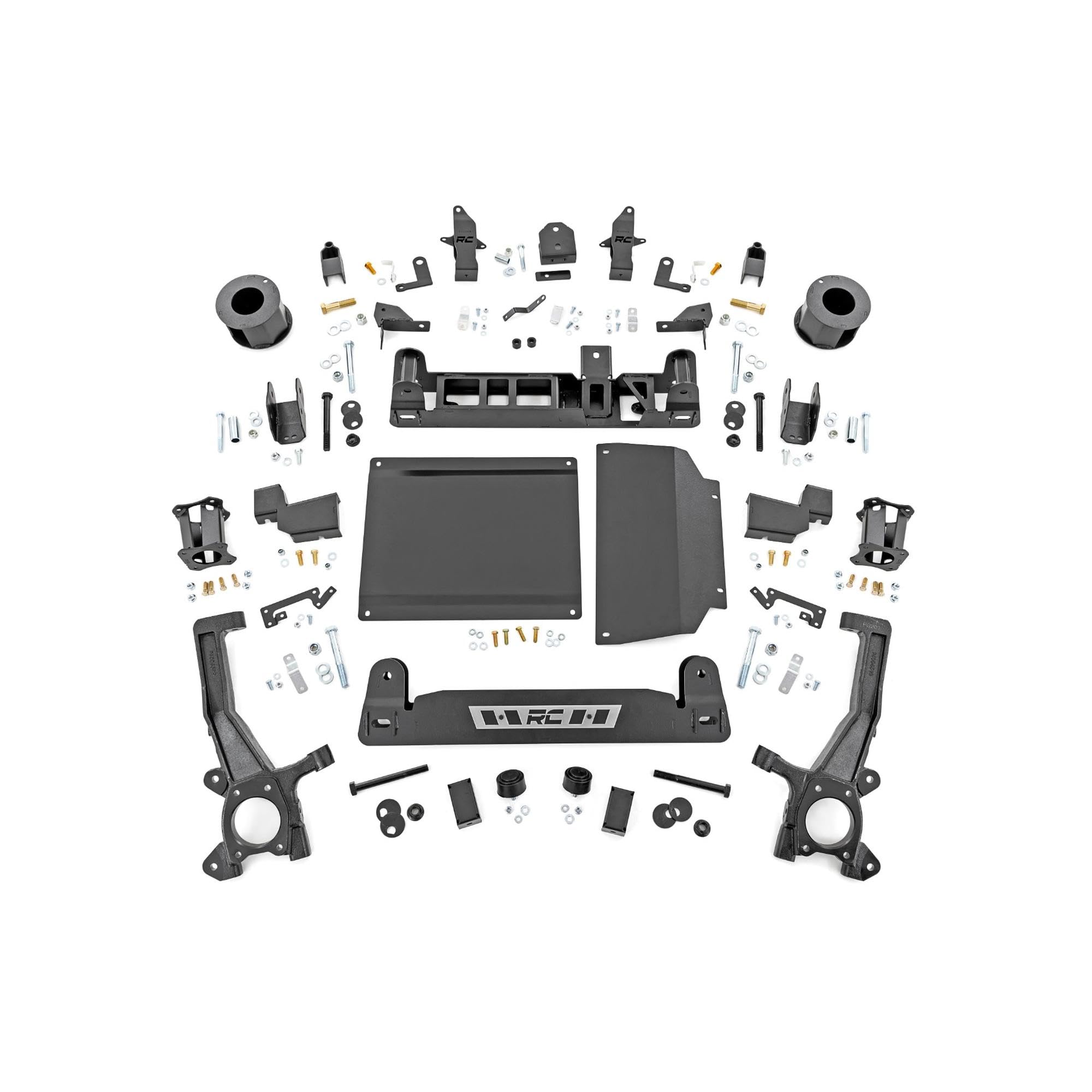 6" Lift Kit Rough Country for Toyota Tundra (w/o Auto Adjusting Headlights) (2022-2025) - Includes Strut Spacers & Shock Relocation Brackets