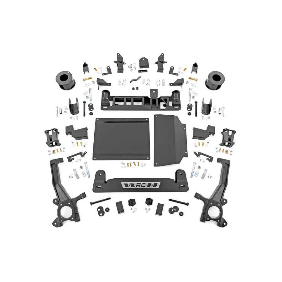 6" Lift Kit Rough Country for Toyota Tundra (w/o Auto Adjusting Headlights) (2022-2025) - Includes Strut Spacers & Shock Relocation Brackets