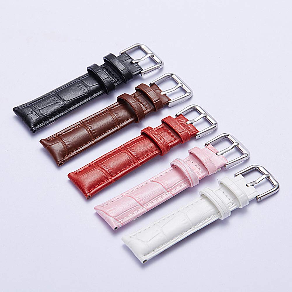 Quality Leather Watch Wrist Straps Kathleen0 Wristband Replacement Accessory Band 12-24mm(18mmBrown)
