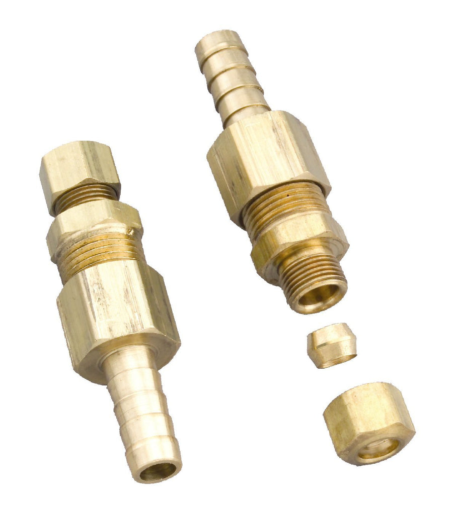 3/8" Cooler line Derale to 3/8" NPT Hose Barb Universal Transmission Line Fitting