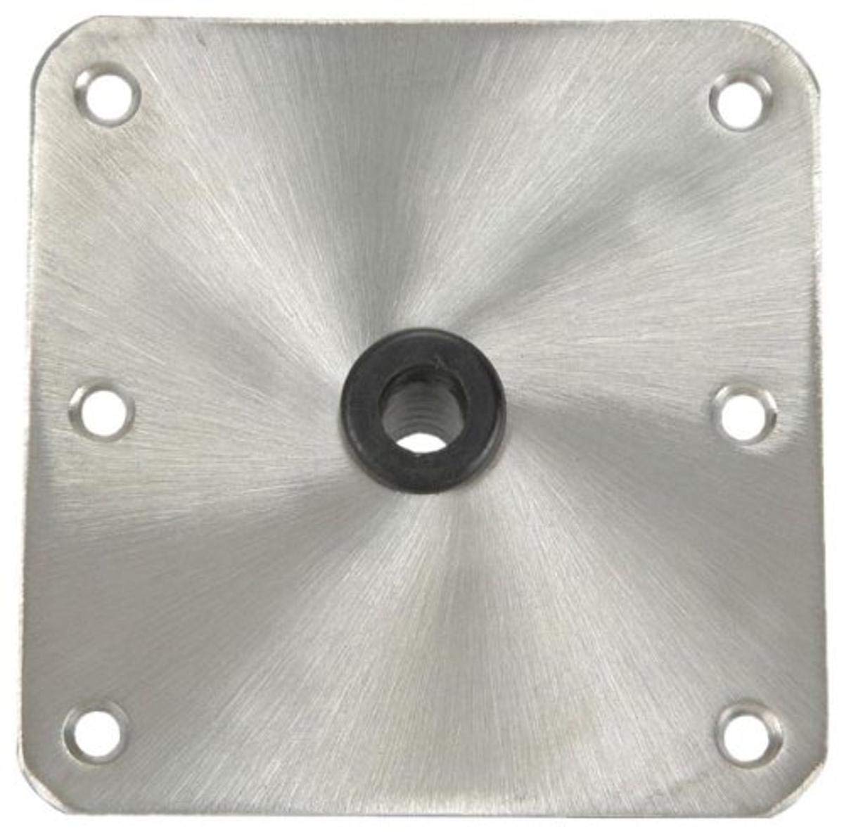 KingPin Springfield 1620001 Standard Square Base Plate with Satin Finish - 7" x 7", Stainless Steel