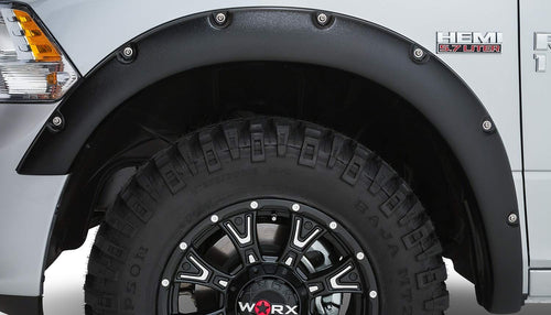 Pocket / Rivet Fender Flares Stampede Products | Ruff Riderz | Fits 2009 - 2023 Dodge Ram 1500 Sport Model (19-23 Classic Body Style Only, 67.4"/76.3"/96.3"), Black | 4 pcs., 8421-5