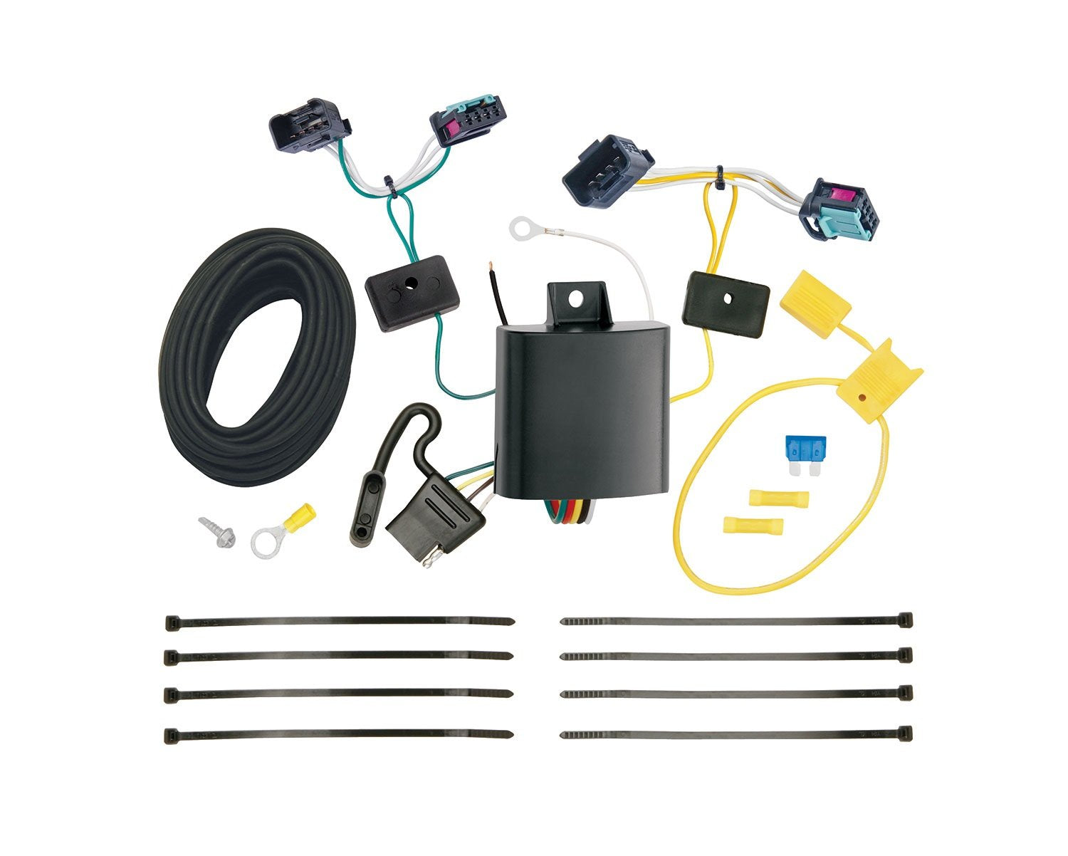 T-One® Tekonsha T-Connector Harness, 4-Way Flat, Compatible with Select Volkswagen Jetta