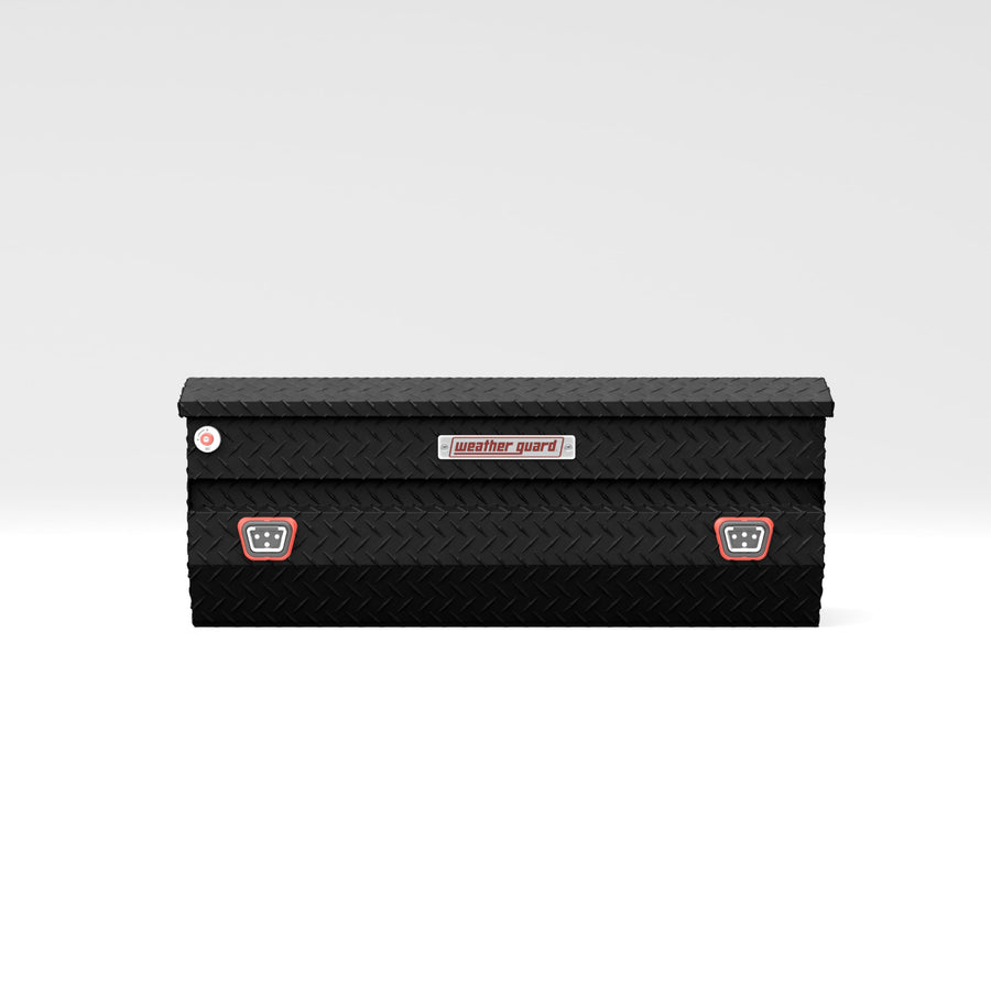 624-52-04 Weather Guard Aluminum All-Purpose Truck Tool Chest, Fits Full and Compact Size Trucks, 8.5 cu ft Storage Capacity (Matte Black)