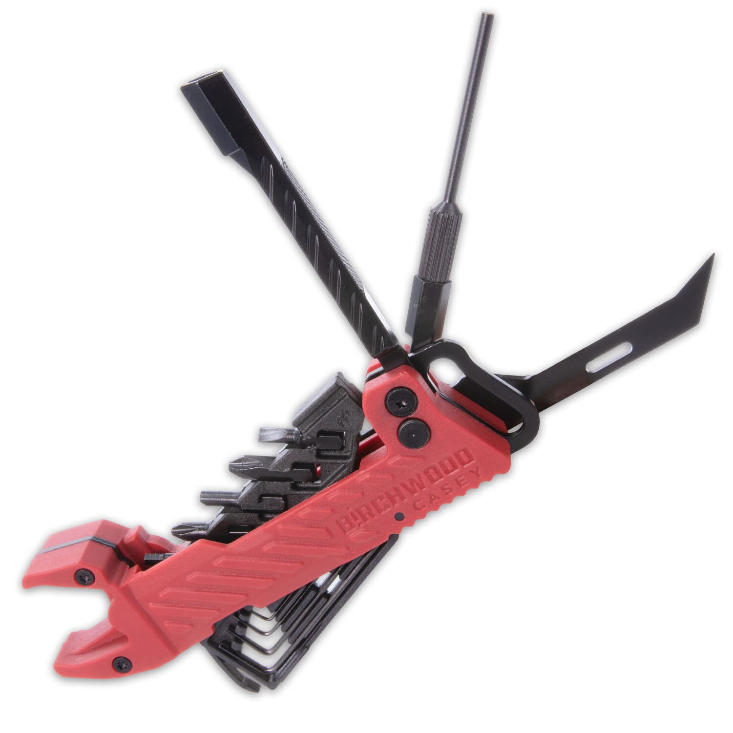 Birchwood Casey Multi-Tool Kit Pistol Gun | Durable Versatile Compact Gunsmithing Tool Set | 1911 Wrench, Bit Driver & Storage, Scraper, Tool Bits & Hex Keys Included