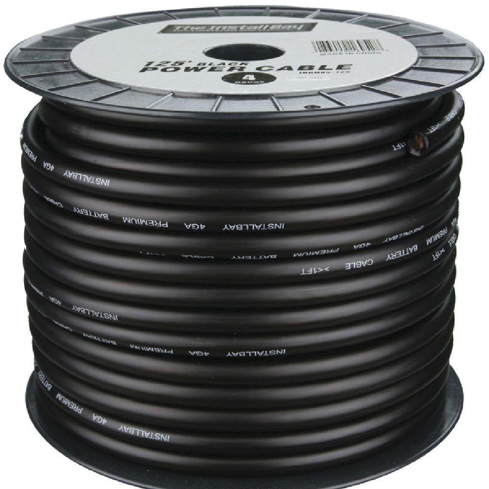 4 GA Metra 125-Feet Ground Wire, Black