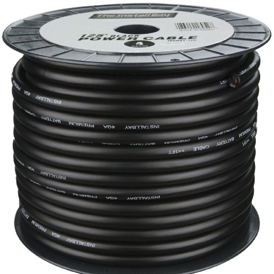 4 GA Metra 125-Feet Ground Wire, Black
