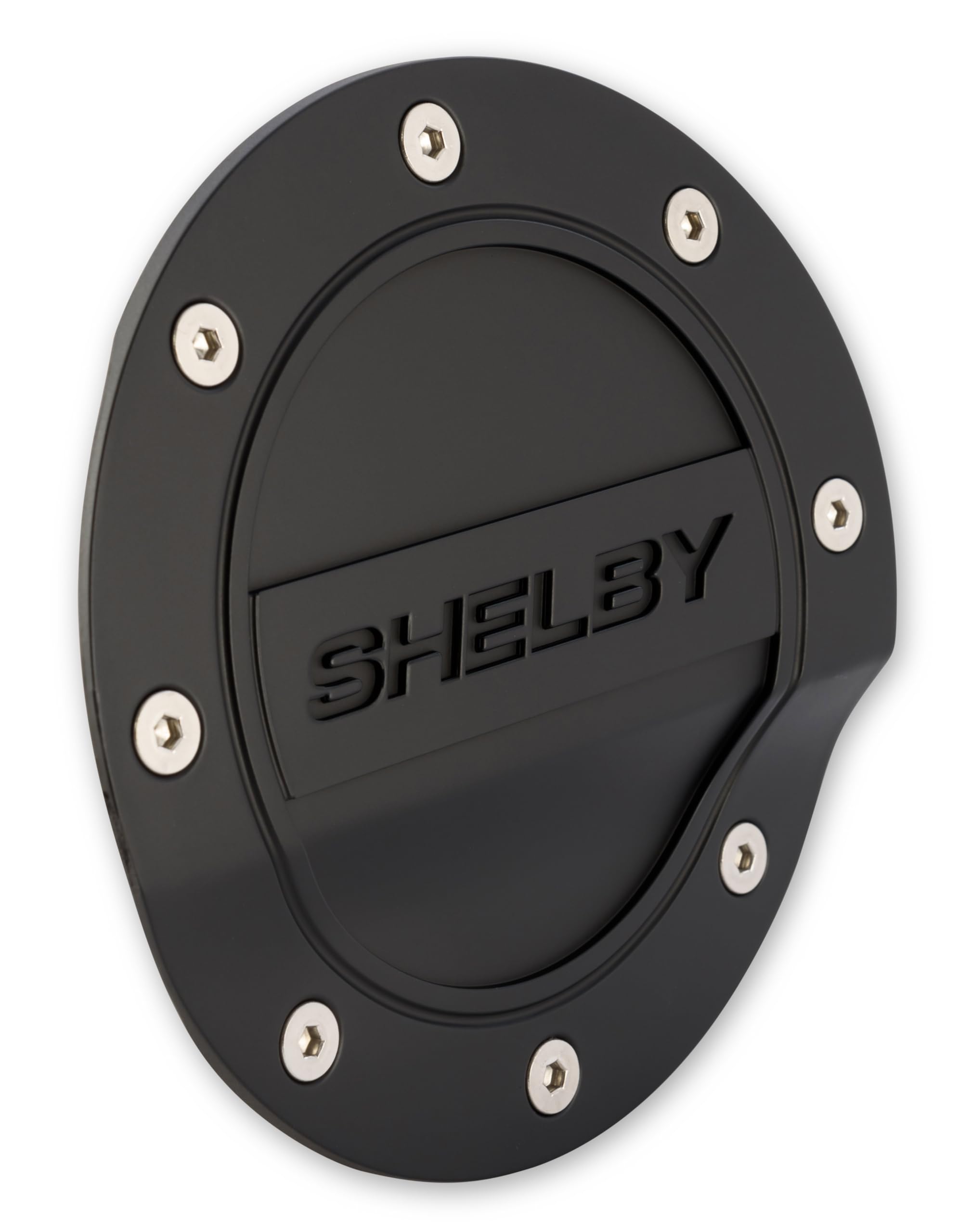 Fuel Door Comp Series Black with Shelby Logo Drake Muscle Cars FS3Z-6640526-SA